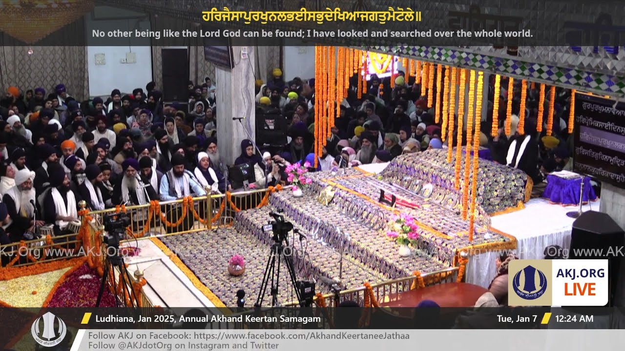 057 Ludhiana 6Jan2025 MonEve Rainsabai Keertan Bhai Manpreet Singh Jee