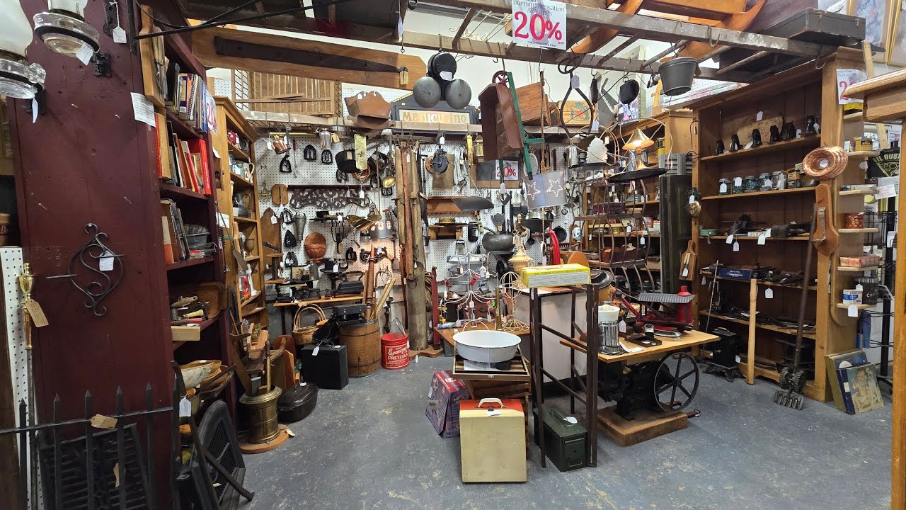 Antiquing & Thrifting Two Booths Tour & Shop at Grey Barn Andover NJ|Vintage tools,scales & more