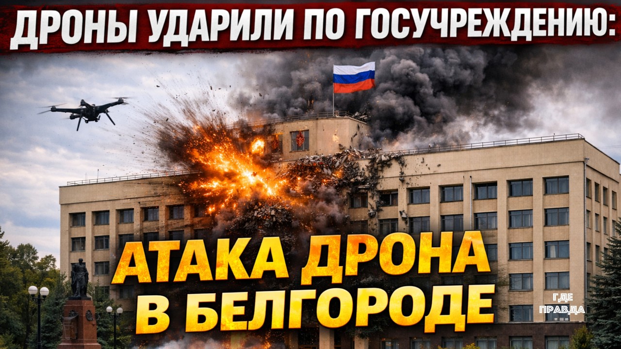 Drone attack on government building in Belgorod.
