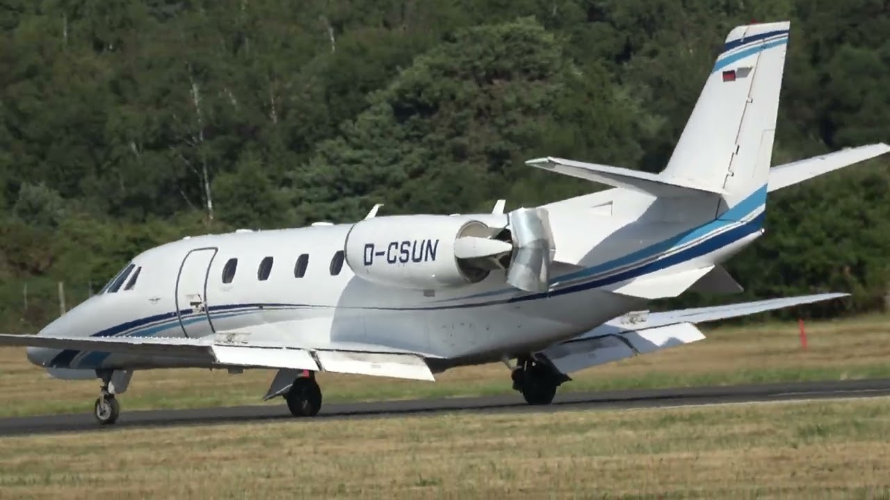 D-CSUN CITATION XLS LANDING AT FARNBOROUGH-EGLF