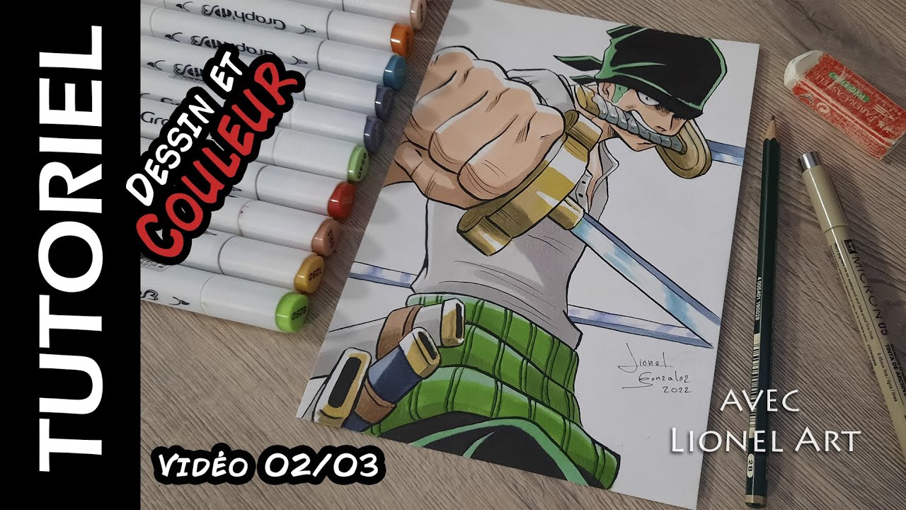 Comment Dessiner Zoro - L'encrage - 2 sur 3