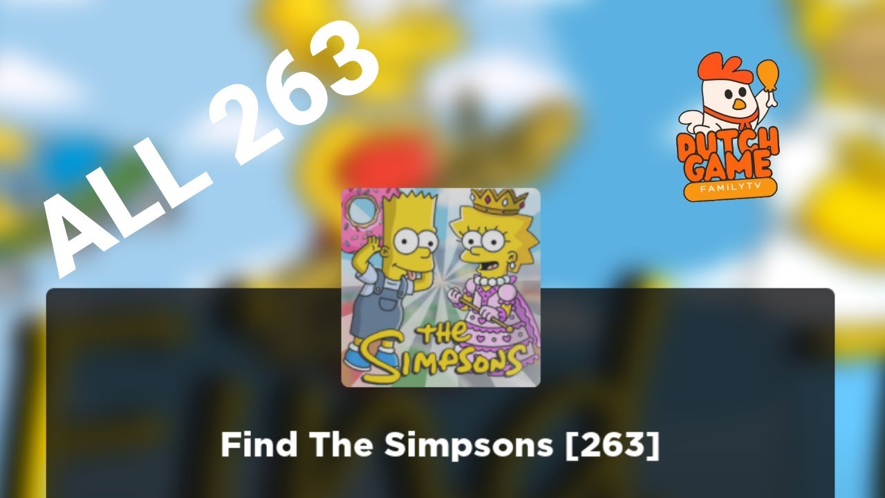 HOW TO FIND ALL 263 MORPHS IN FIND THE SIMPSONS #ROBLOX
