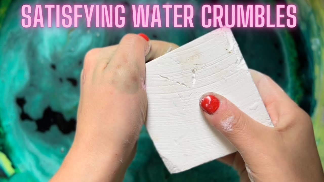 Water Crumbles: Dusty Reforms & Fresh Gymchalk • Paste Mixing • Relaxing ASMR