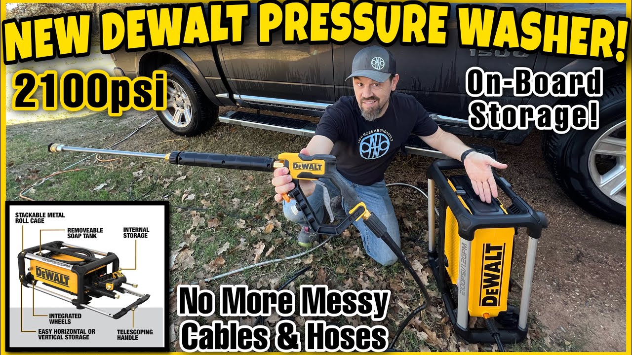 НОВАЯ компактная мойка высокого давления DeWALT 2100 фунтов на кв. дюйм! Встроенное хранилище! Ра...