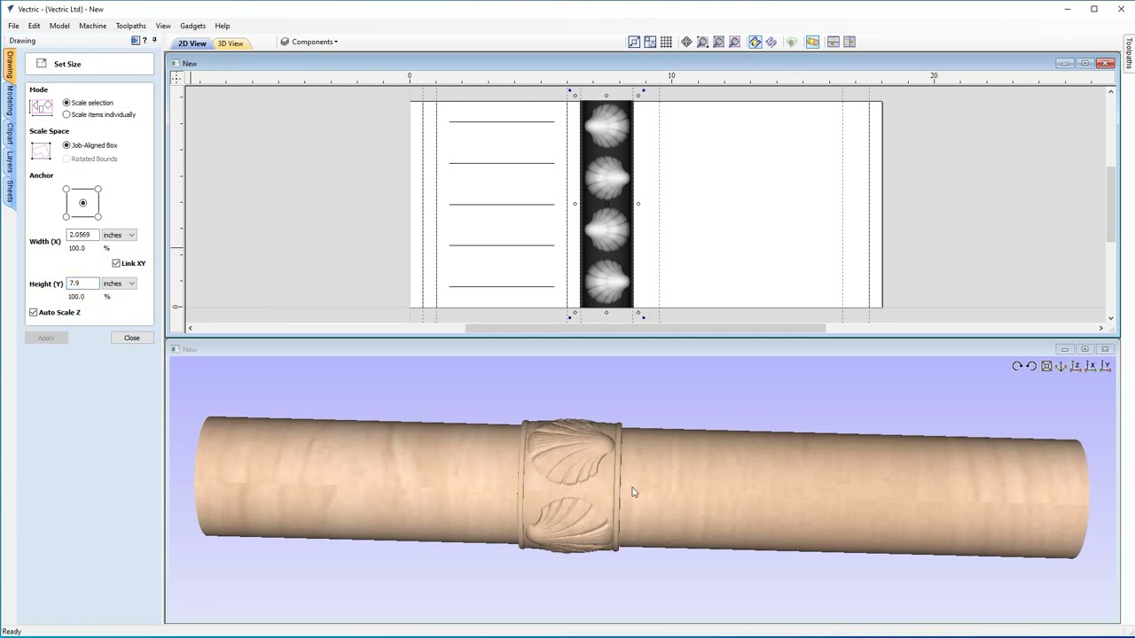 Creating a Column | Vectric V11 Tutorials