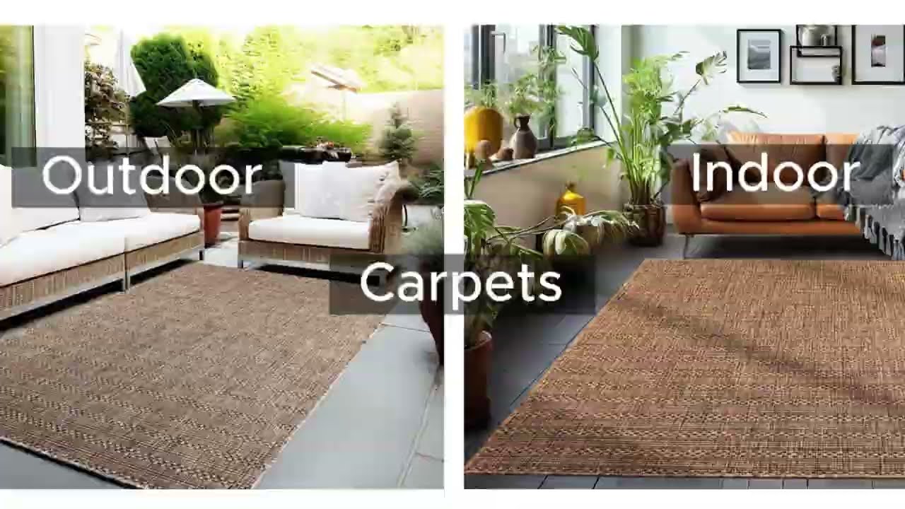 Outdoor Teppich Wetterfest, Vintage Design, Sisal Teppich Waschbar, Wasserfest, Pflegeleicht