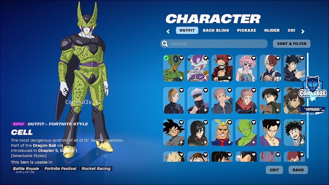 All Fortnite Anime Collab Skins (upto date)