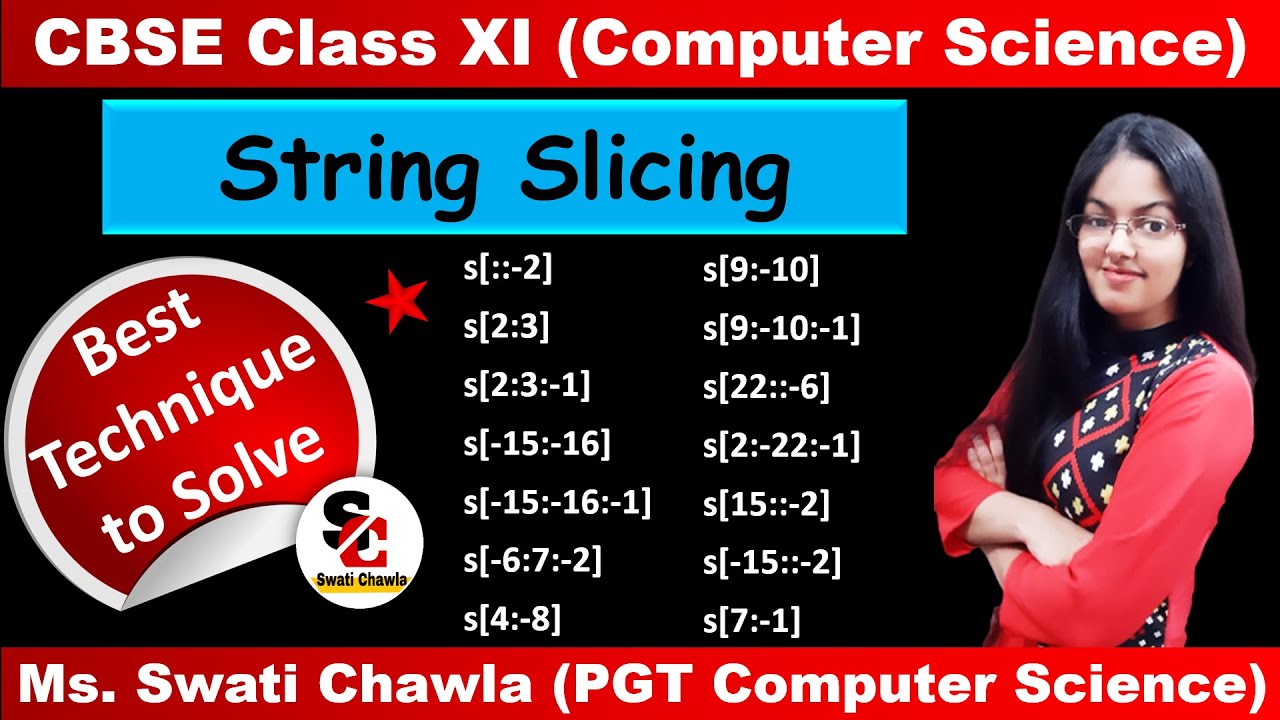 String Slicing in Python Class 11 | How to Solve Questions of String Slicing
