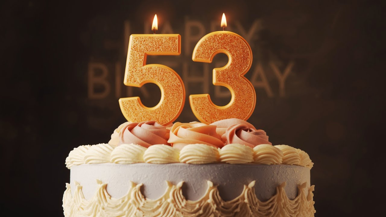 Happy 53rd Birthday Song 🎂 Best Happy 53rd Birthday Video for Parties (30 Minute Loop & Countdown)