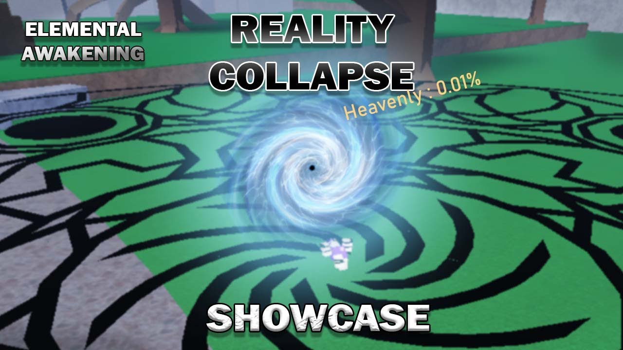 Reality Collapse Showcase (0.01% Rarity) || Roblox Elemental Awakening