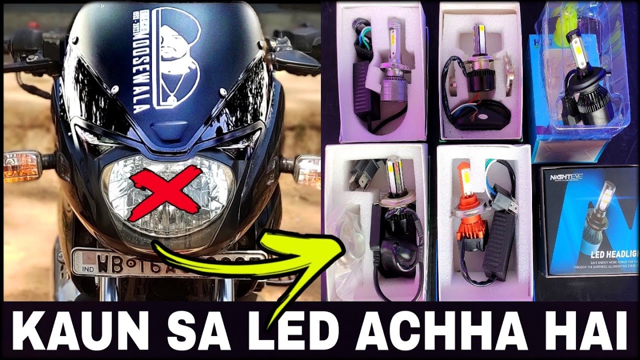 Best H4 LED Light For Bikes | Bajaj Pulsar LED Headlight Modification | bike led NIGHTEYE | CYT LED