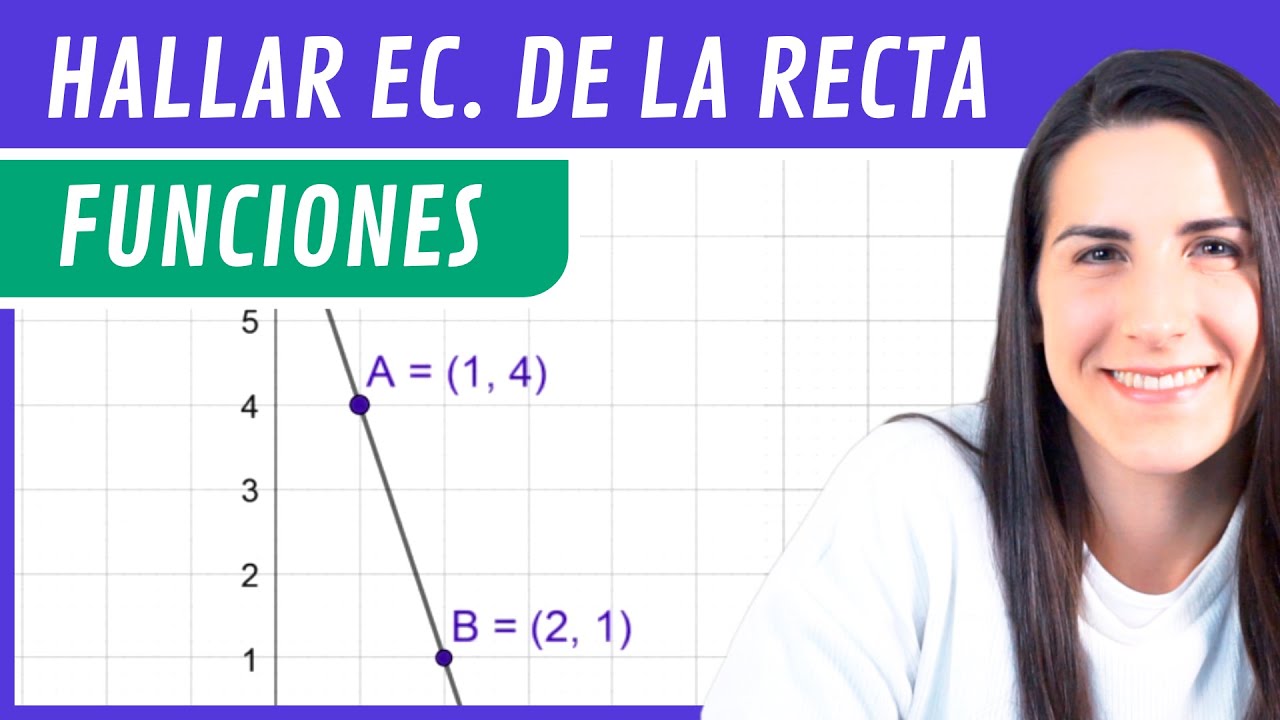 Hallar ECUACIÓN DE LA RECTA conociendo 2 PUNTOS 📉 Ejercicios de Funciones