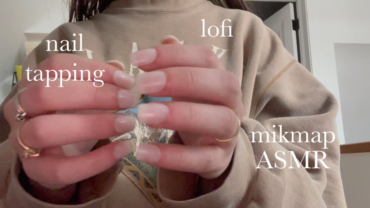 Fake Nail Tapping ASMR - unedited lofi with background street & storm sounds