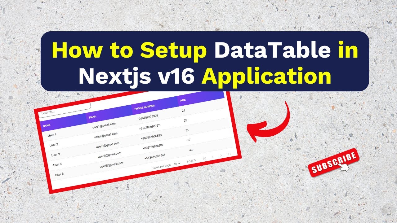 Как настроить DataTable в Nextjs версии 16: пошаговое руководство || DataTable с Nextjs