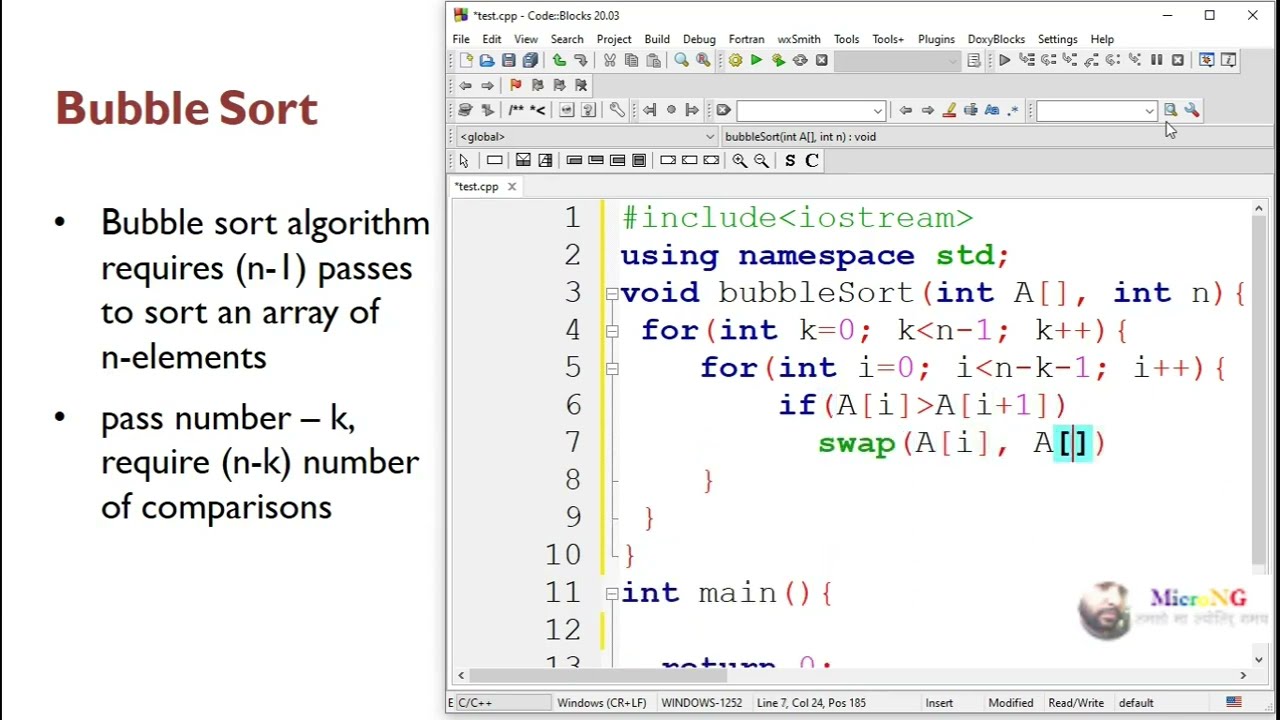 bubble sort algorithm