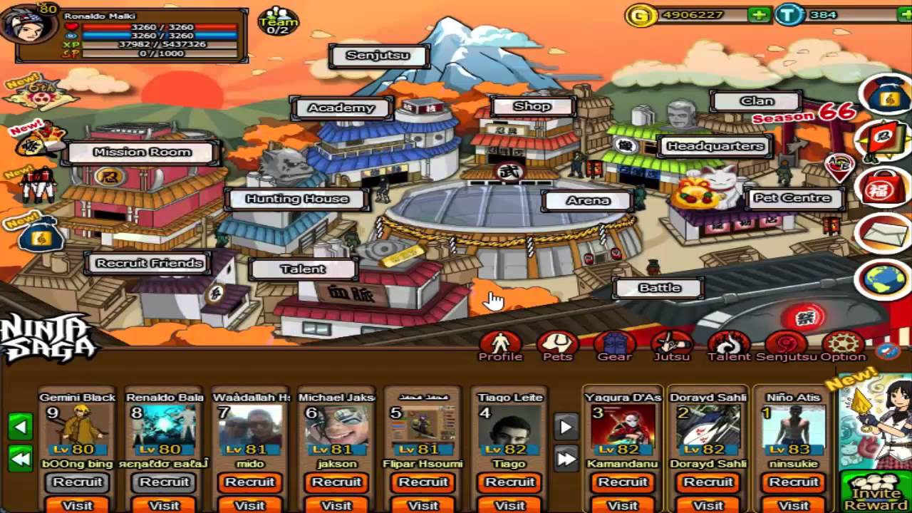 Ninja Saga LvL 80 Tutor Exam [ALL MODE] Rewards and senjutsu