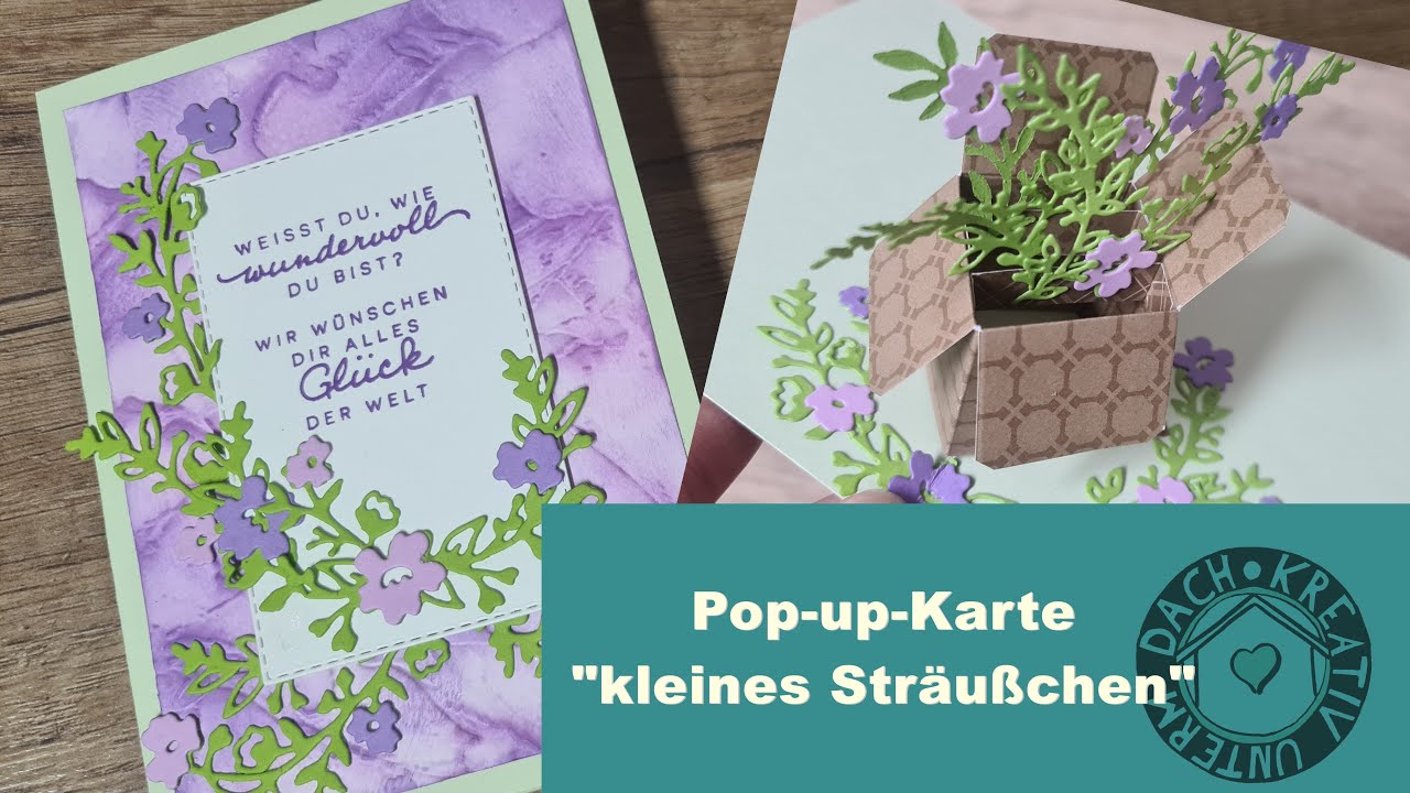 Die Card-in-a-box in der Karte: Pop up mit Blumen I Landsegen I Stampin Up