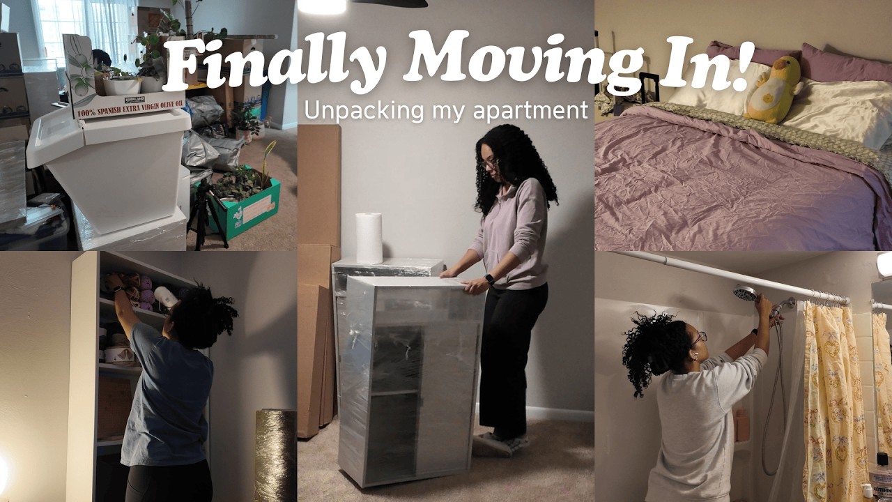 Moving Vlog #4 | Finally moving in and unpacking my apartment!