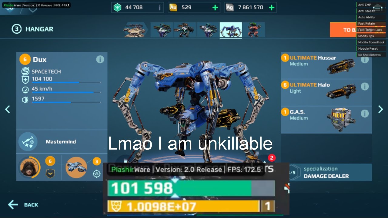 war robots hack: infinate shields
