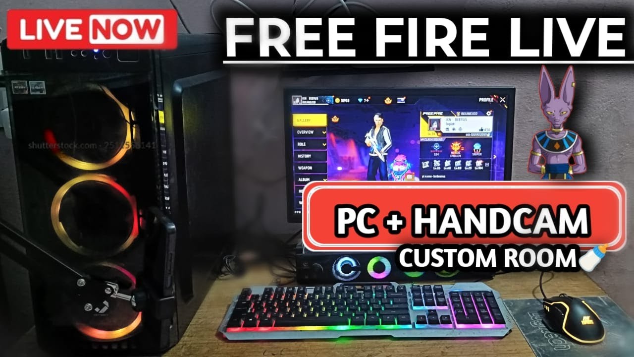 FREE FIRE HANDCAM LIVE 😈🔥  PC GAMEPLAY | IXN BEERUS