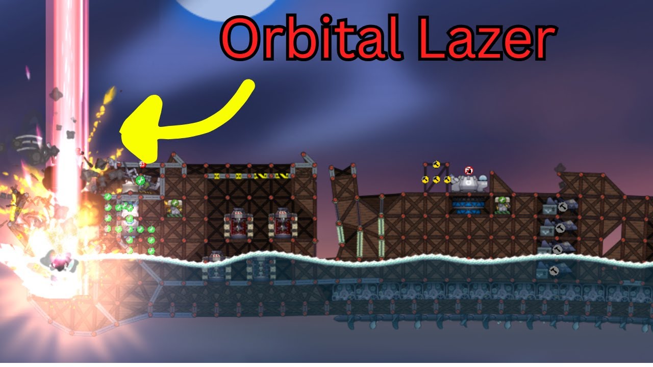 Destroying the enemy with an Orbital Lazer- Forts Multiplayer