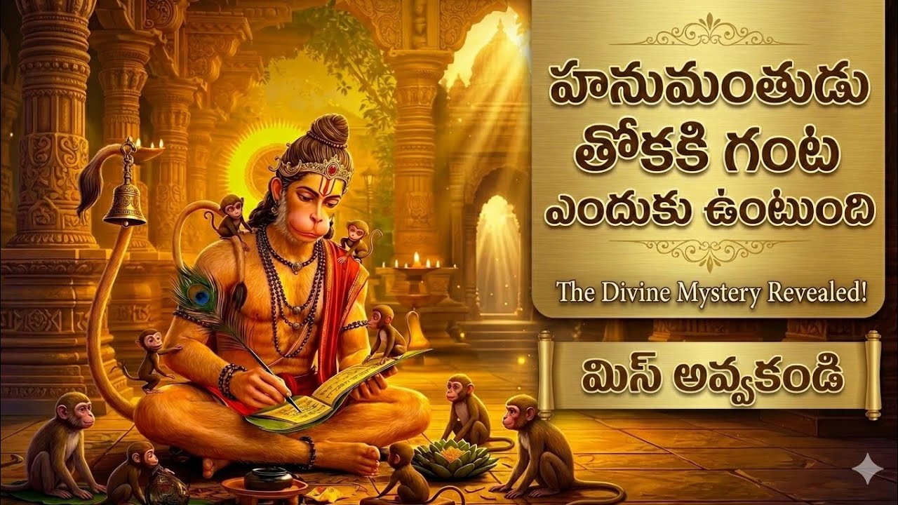 🔔🕉️ ఆంజనేయ స్వామి తోకకు గంట.. దీని వెనుక ఉన్న అసలు నిజం ఇదే! 🚩 మిస్ అవ్వకండి.