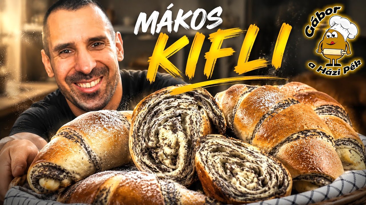 Mákos kifli házilag – brutál foszlós, réteges tésztával 🥐