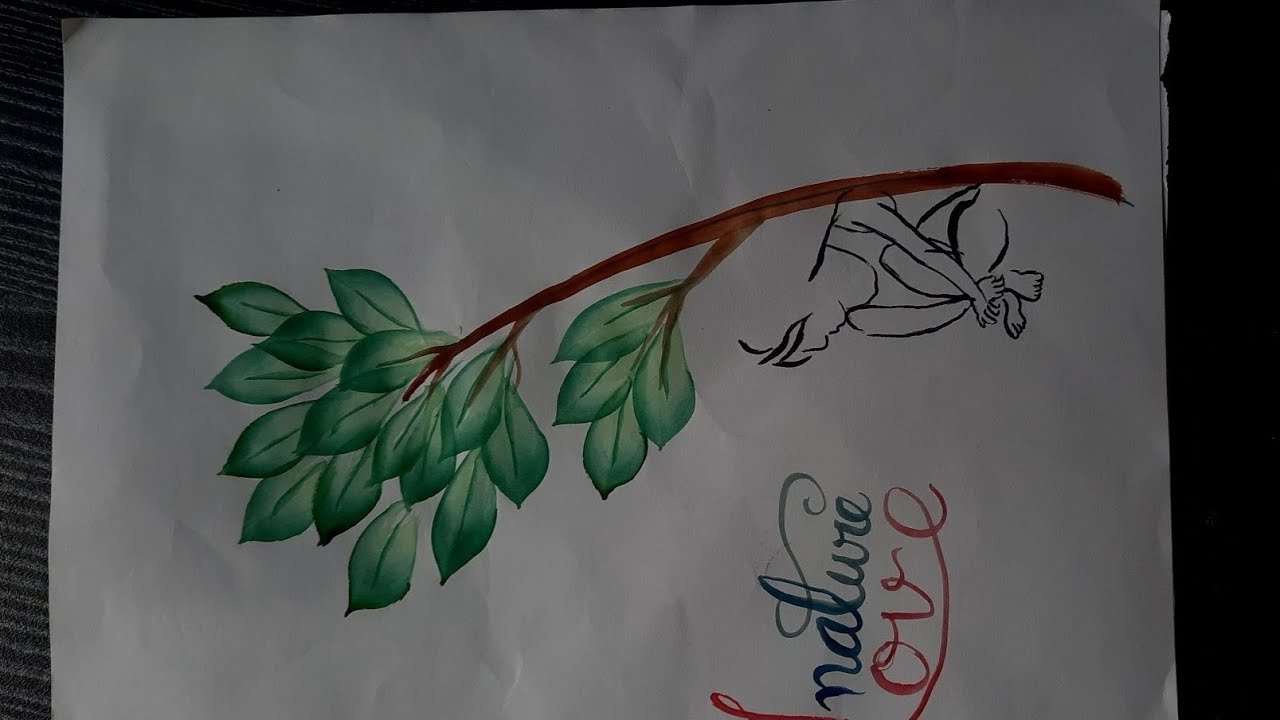Prakritik drishya with drawing 🎨 I easy watercolor painting #art #acrylic 