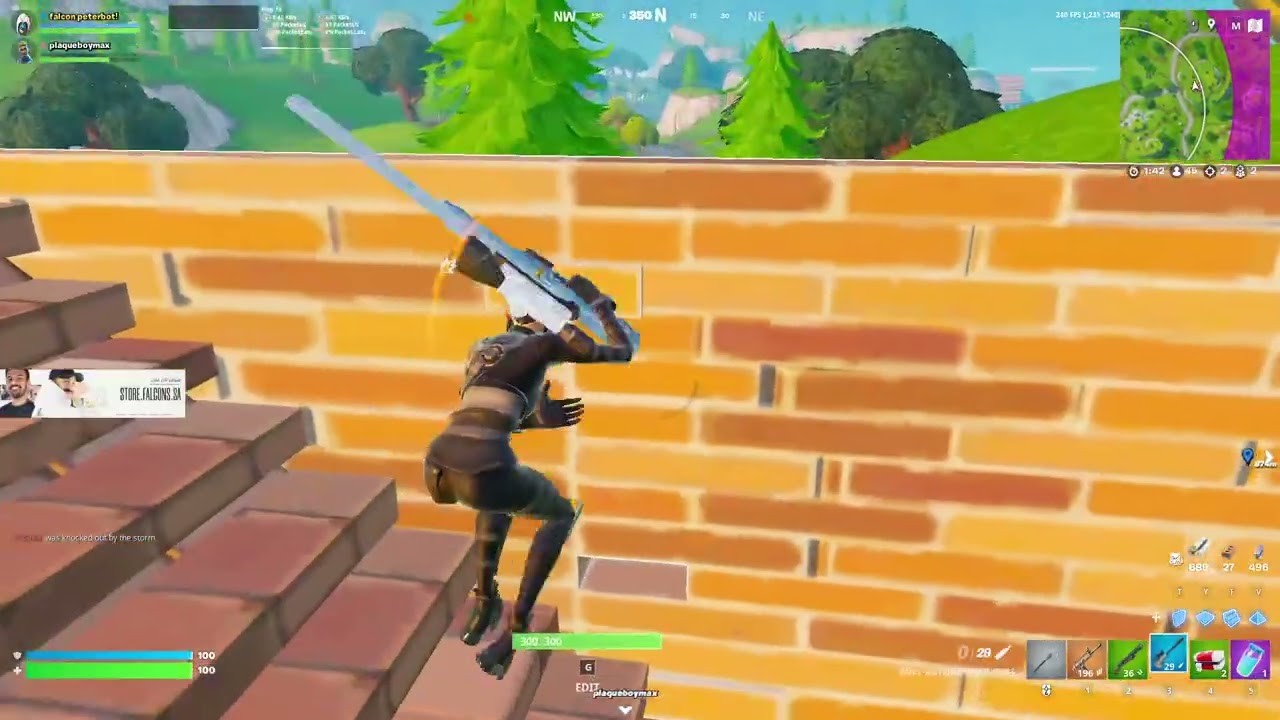 Peterbot несёт PlaqueBoyMax в оригинальном турнире Fortnite