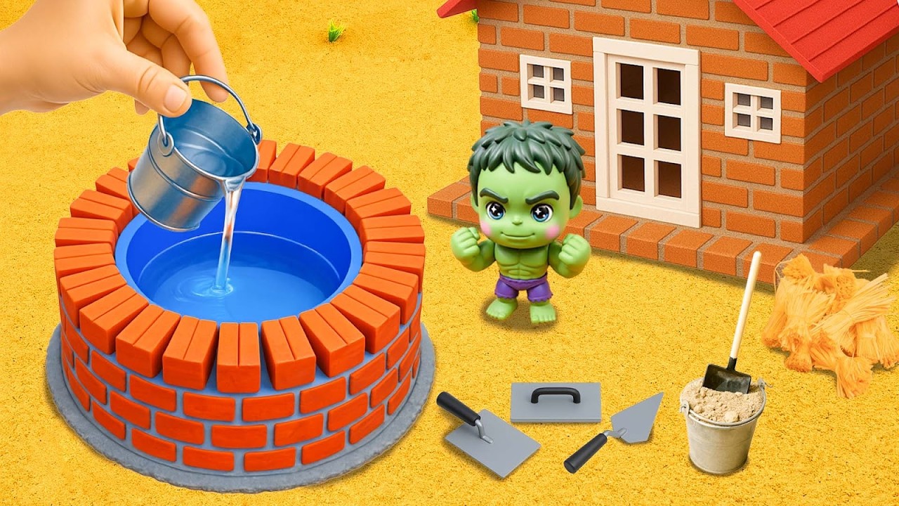 DIY Construction Science Project - Building a Modern Brick Pool Tank and Water Well With Cement