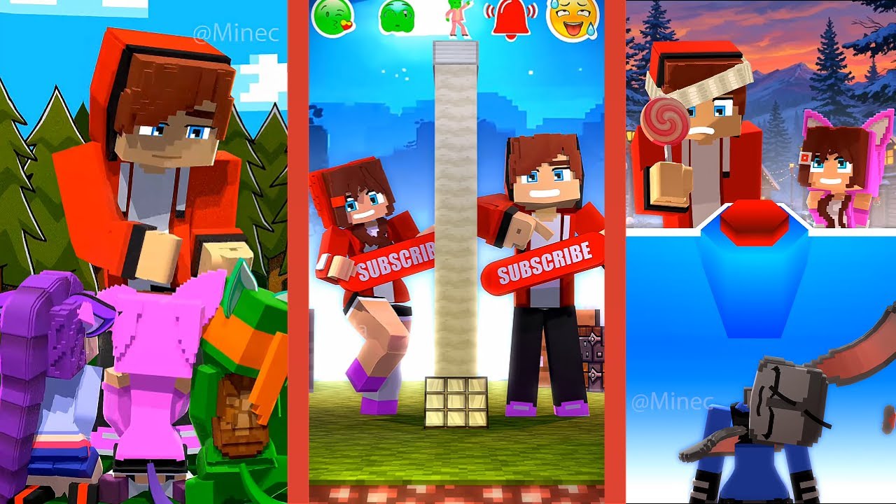 Minecraft JJ CHOOSE CUTE CAT - Rumi, JJ Sister, Mikey Cats | Minecraft Mix #minecraft