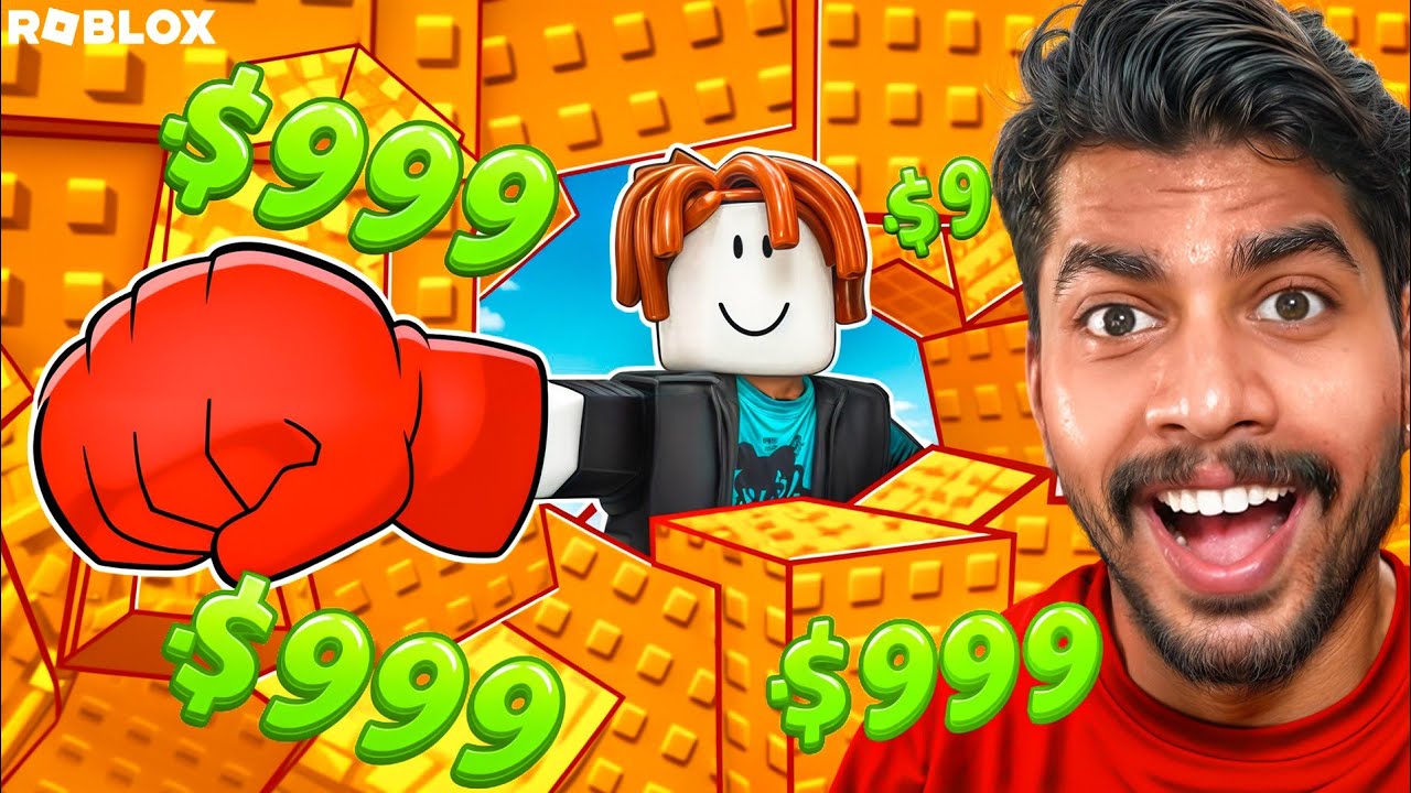 Punching Walls to Make MILLIONS Iin Roblox 🤑!!