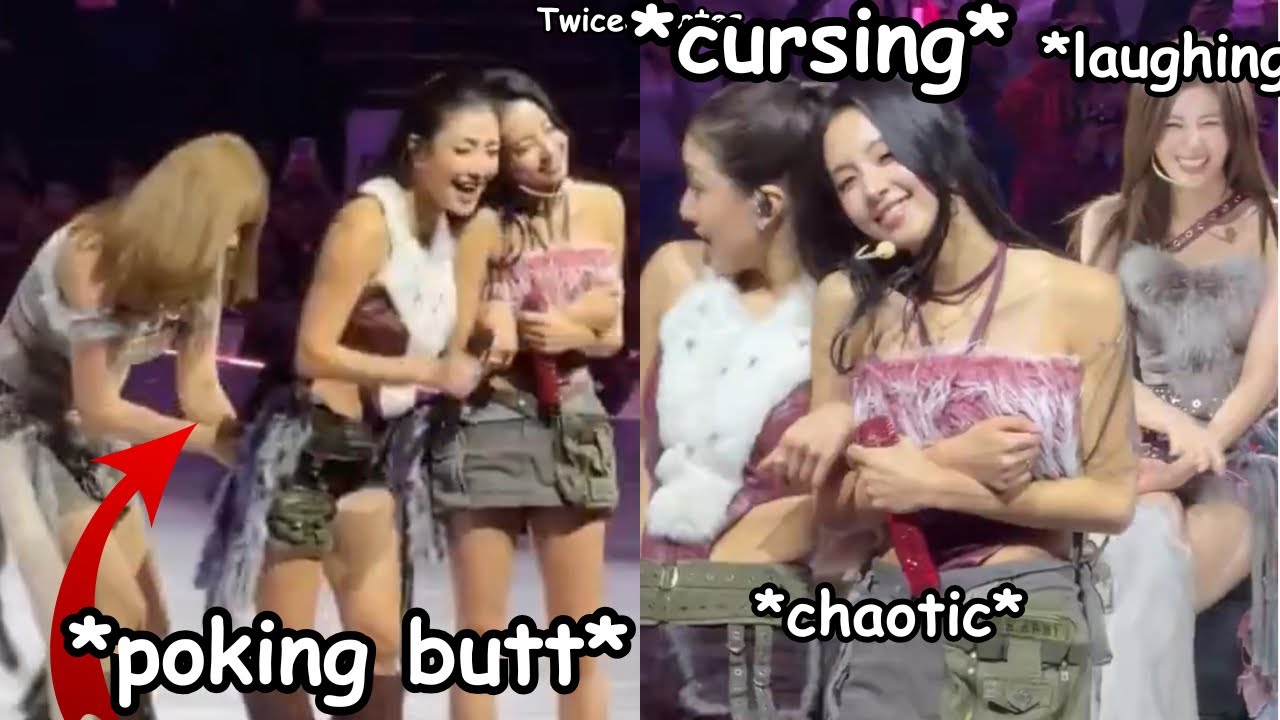 jihyo almost curse when jeongyeon poke her butt ft. nayeon spinning injured dahyun
