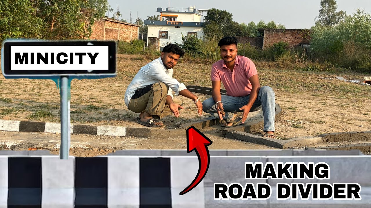 Making road divider 😱| रोड कैसे बनाये 