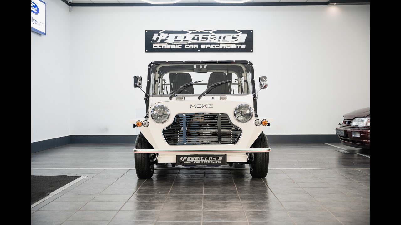 2021 LIMITED EDITION MOKE INTERNATIONAL 56 'COCONUT WHITE' ONLY 197-mls 'WWW.JFCLASSICCARS.COM'