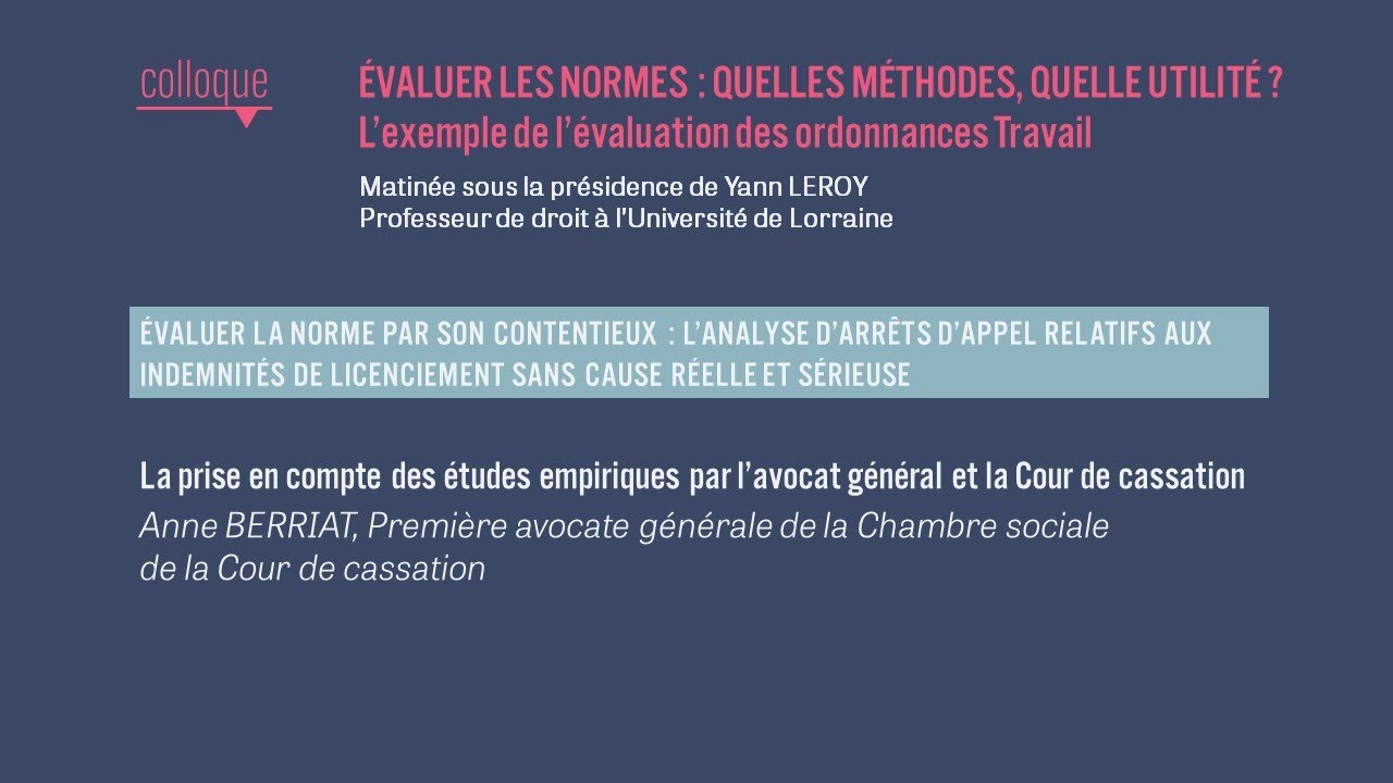 Prise en compte des études empiriques par l'avocat général et la Cour de cassation par Anne Berriat