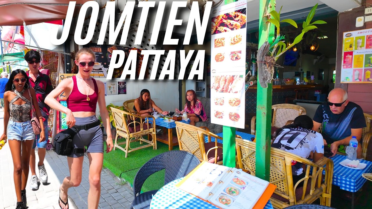 [4K] Walk along Jomtien Beach, Pattaya today, Thailand 2024