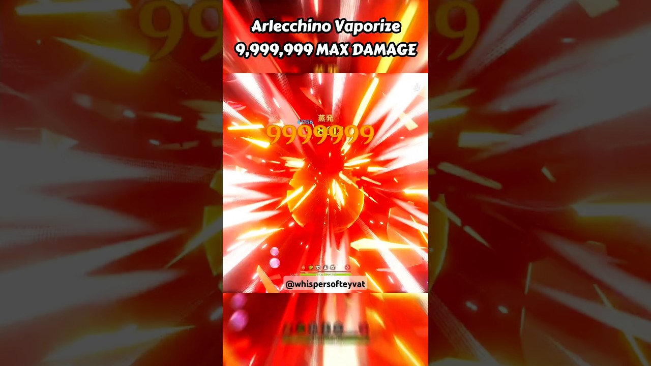 🔥 C6 Arlecchino BREAKS 9 Million Damage in 2025! ❤️&zwj;🔥 | Genshin Impact Showcase
