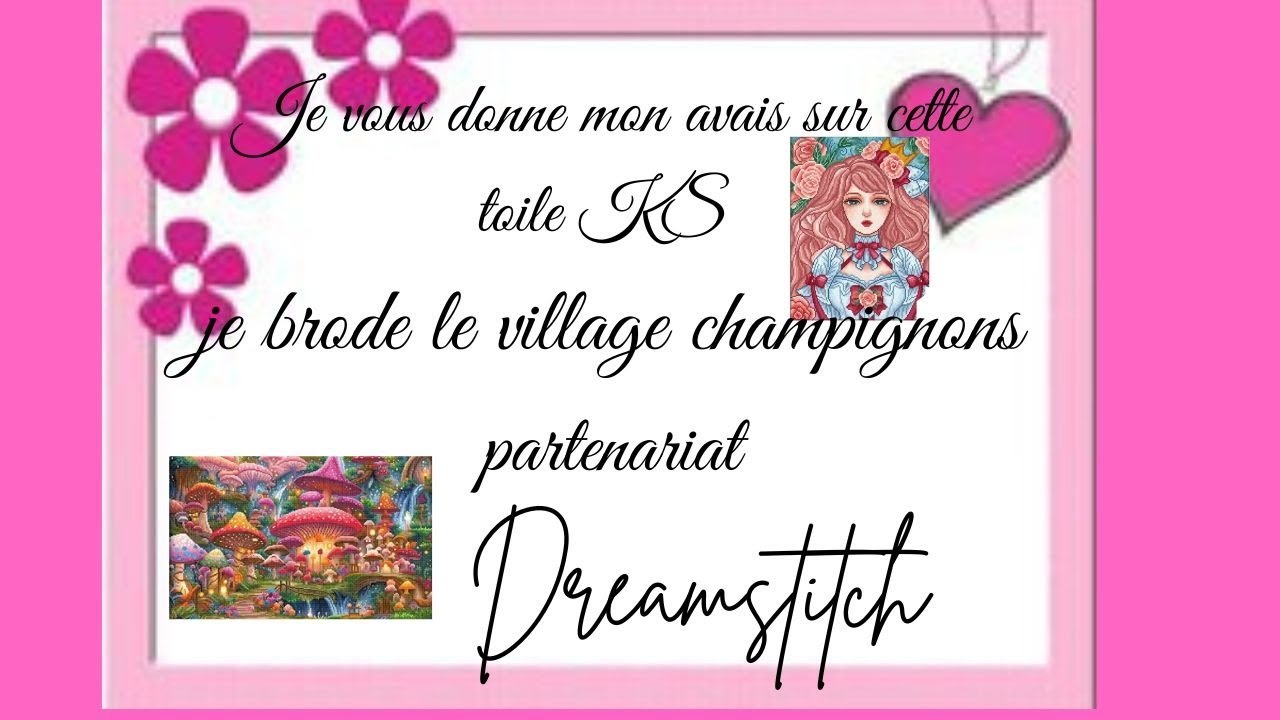 Mon avis sur cette toile KS, je test le village champignons #pointdecroix  partenariat #dreamstitch