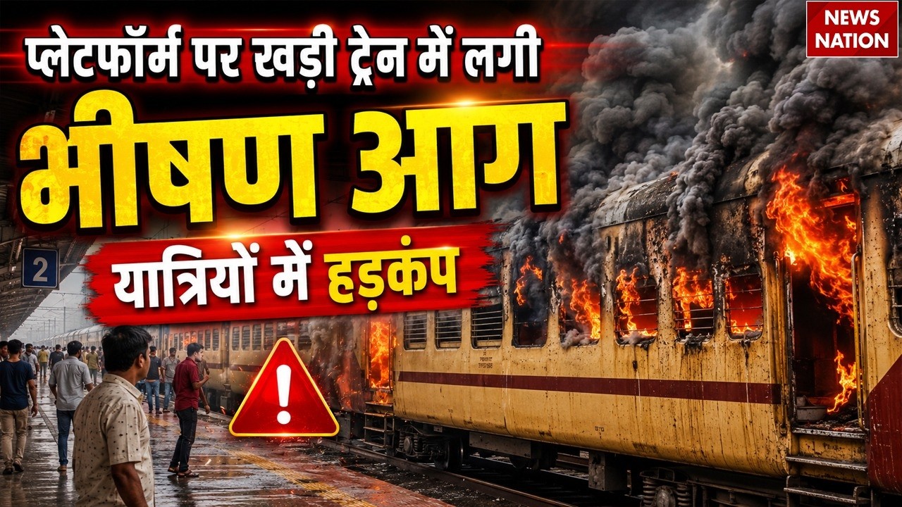 Sasaram-Patna Passenger Train Fire: Platform पर खड़ी Train में लगी आग, यात्रियों में हड़कंप | Bihar