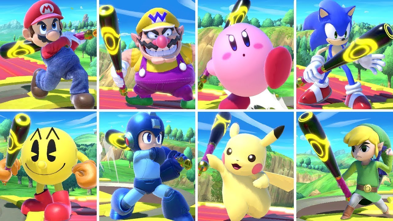 All Character's Home-Run Bat Swing in Super Smash Bros. Ultimate