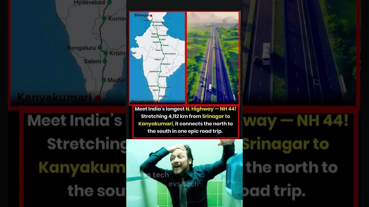 🛣️ India&rsquo;s Longest National Highway | NH-44 Full Route