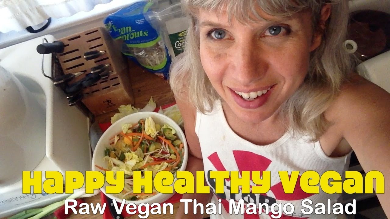 Anji's Raw Vegan Thai Mango Salad Recipe Demo