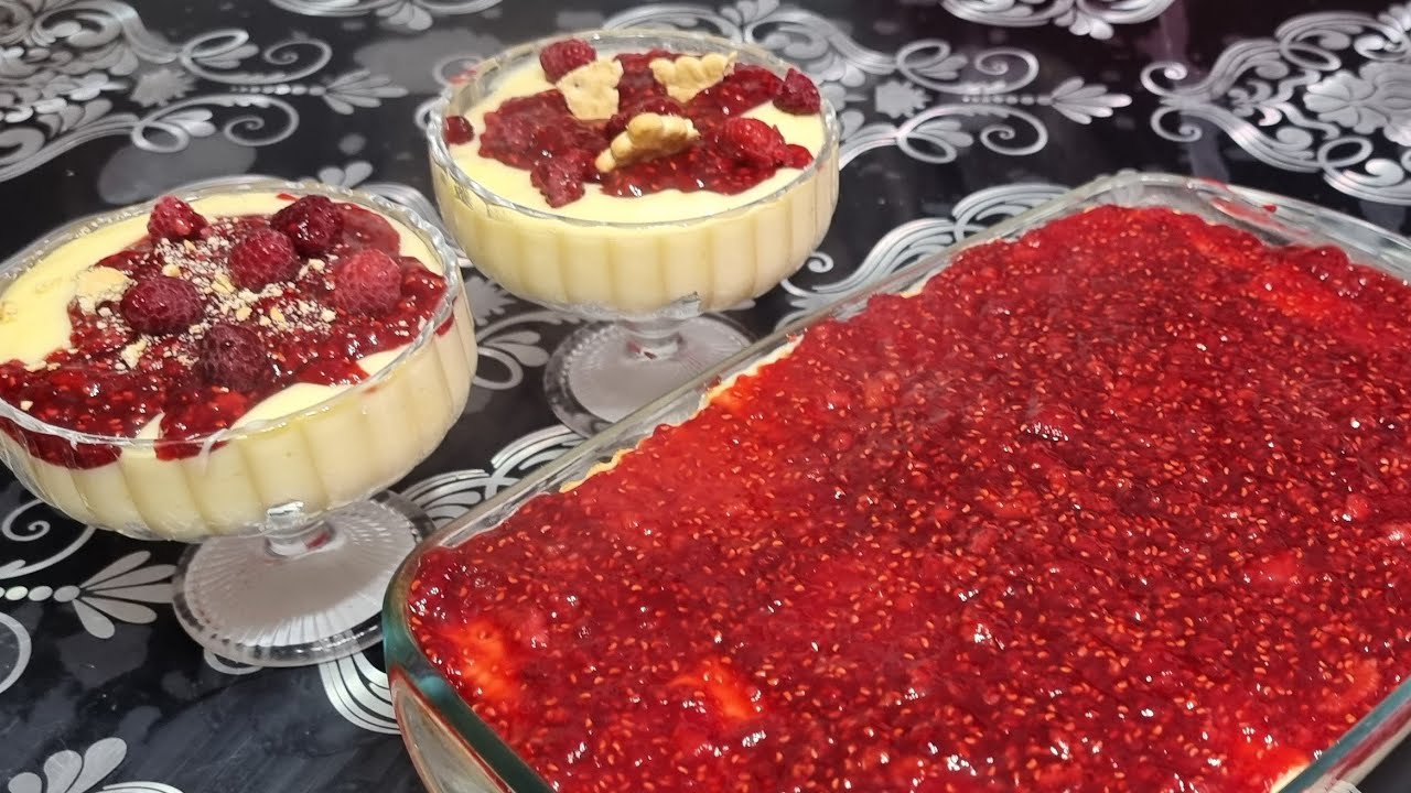  Prăjitură de Biscuiți cu Zmeură (Delicios) ❤️
