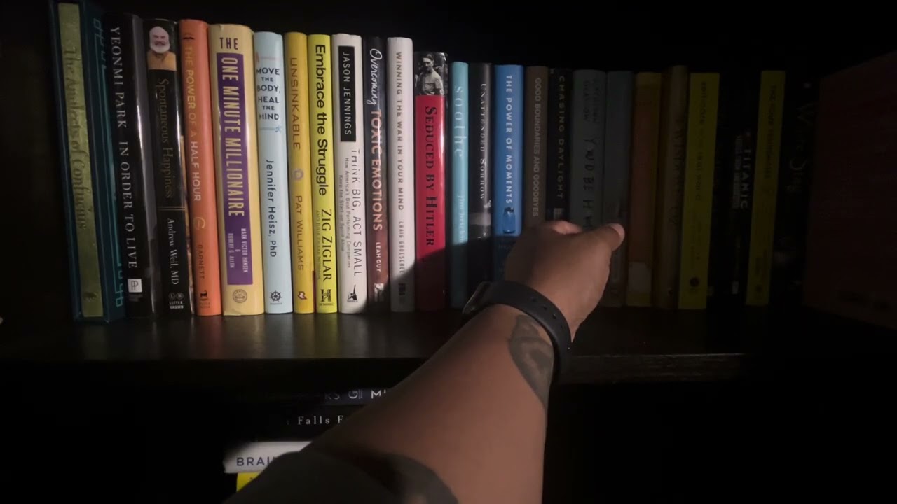 AMSR organizing books tallest to shortest 