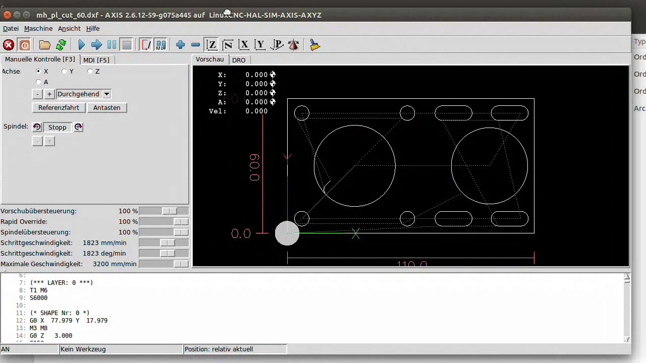 CNC DXF to Gcode on Machine integrated