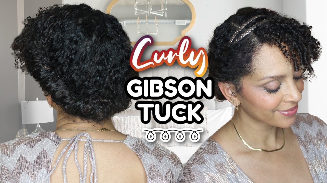 EASY Curly Gibson Tuck Hairstyle on Fine, Curly Hair!