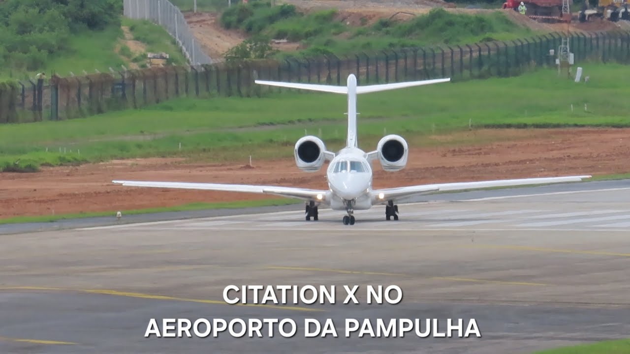 DECOLAGEM CESSNA 750 CITATION X (PR-XXI) NO AEROPORTO DA PAMPULHA
