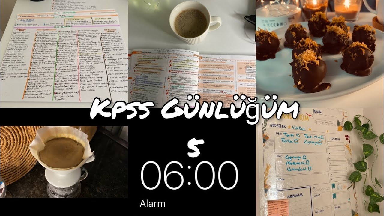 Kpss Günlüğüm 5|6’da uyanıp ders çalışmak, benimle verimli bir gün,portakallı irmik topları,kpss2022