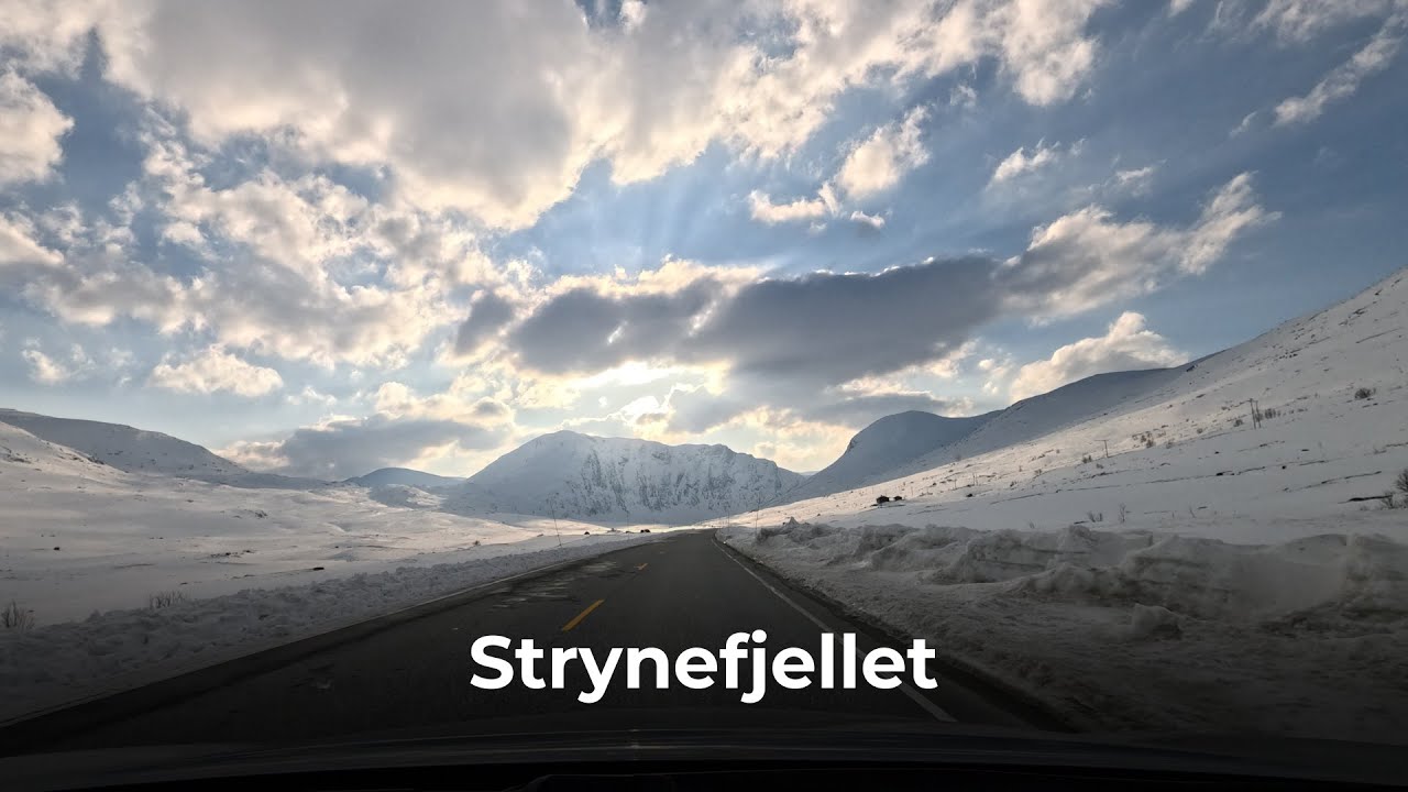 Amazing spring conditions over Strynefjellet | Driving Norway in Real Time 4K 50FPS